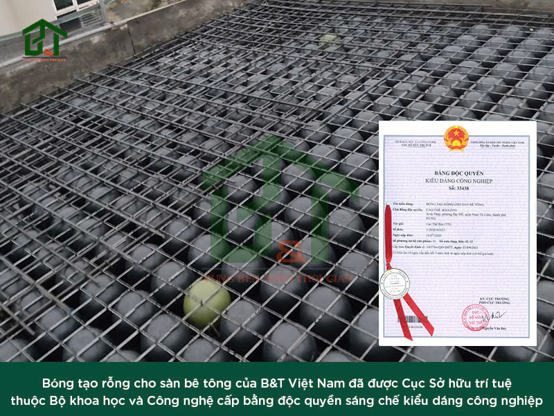 Bóng và thép cho sàn không dầm