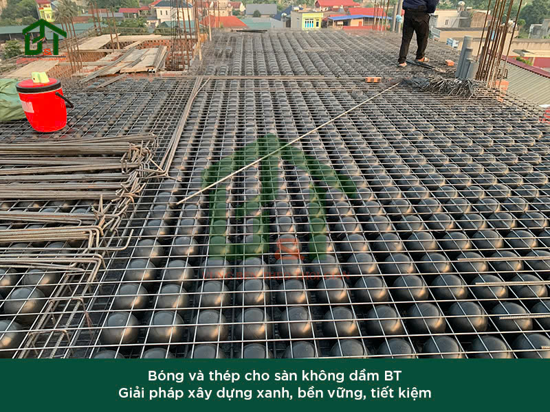 Bóng và thép cho sàn không dầm