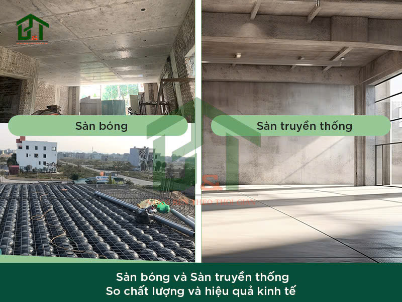 Sàn bóng và sàn bê tông truyền thống: Nên lựa chọn loại sàn nào?