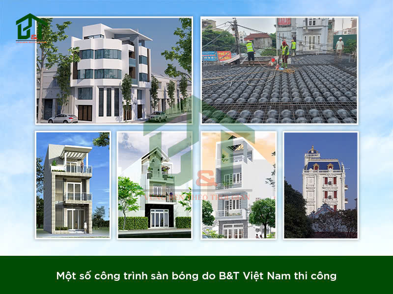 công trình thi công sàn bóng